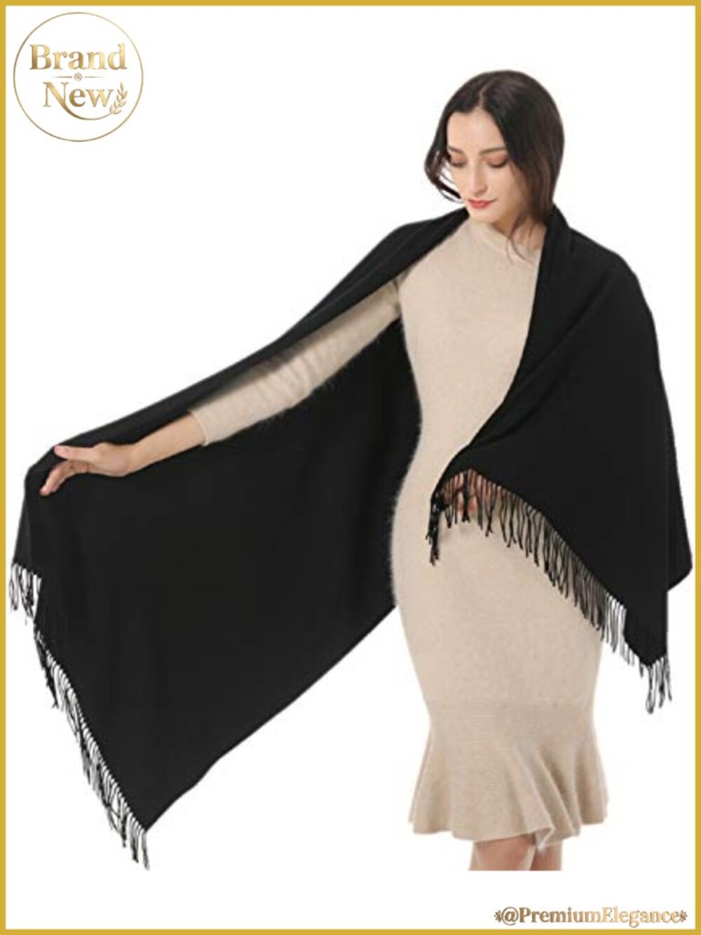 Women's Large Pashmina Shawl Wrap 79x28 Acrylic Cashmere Winter Scarf